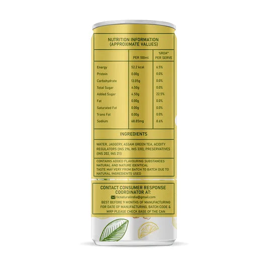 TIC Ginger Lemon Iced Green Tea  | 250ml Pack of 12