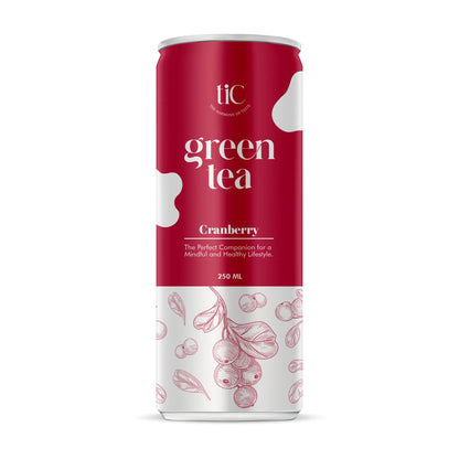 TIC Cranberry, Peach & Ginger Lemon Iced Green Tea 2 piece each | 250ml Pack of 6