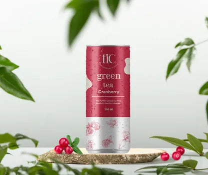 TIC Cranberry Iced Green Tea | 250ml Pack of 24