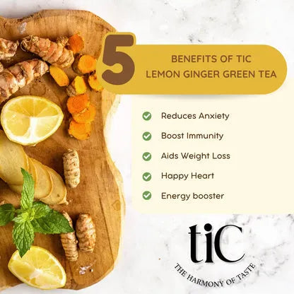 TIC Cranberry, Peach & Ginger Lemon Iced Green Tea 2 piece each | 250ml Pack of 6