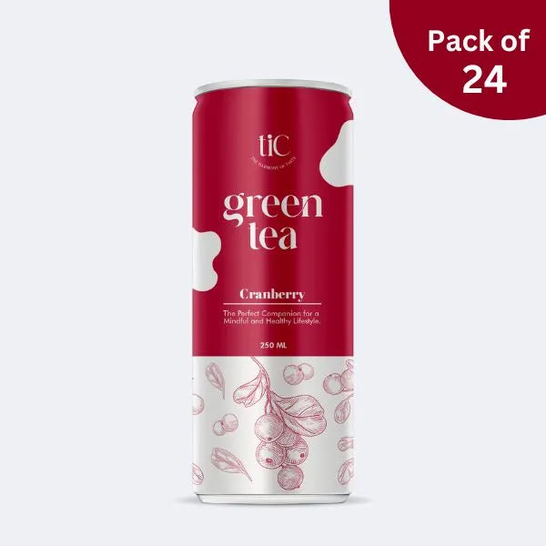TIC Cranberry Iced Green Tea | 250ml Pack of 24