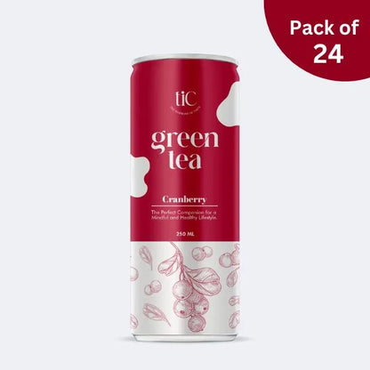 TIC Cranberry Iced Green Tea | 250ml Pack of 24